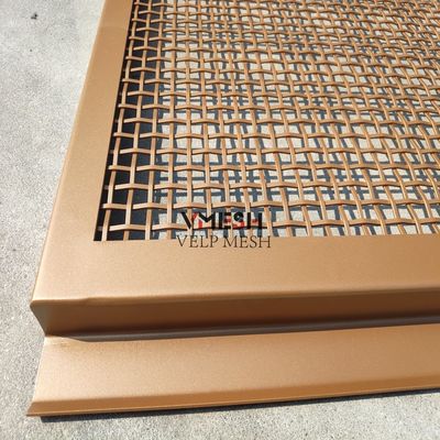 Custom antieke messing afwerking 1,5 mm roestvrij staal gekrimpt gaas voor luxe interieurs