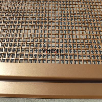 Poedercoating Gouden kleur Architectonisch roestvrij staal decoratief draadgarnit