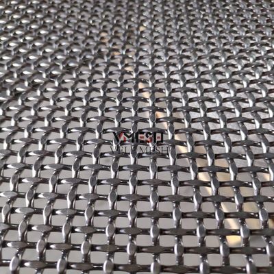 Decoratieve platte draad van roestvrij staal Geweven draadnetpanelen voor gebouwen