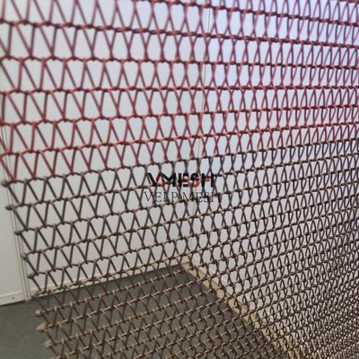 Architektonische transportband van roestvrij staal 316 geweven metaalspiraal decoratief gaas