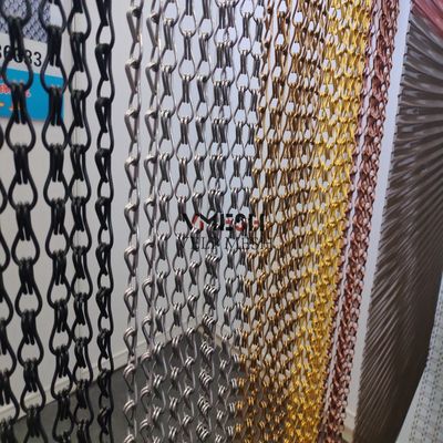 Aluminium spoel draperies Woven Wire Mesh Metalen Gordijn Voor Home Decoratie