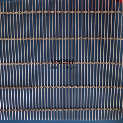 Hangend vouwscherm roestvrij staal geweven design gaasgordijn voor binnenschaduwgordijn