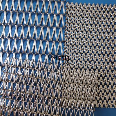 Poedercoating Aluminium roestvrij staal Crimped Woven Wire Mesh Decorative Wire Grilles