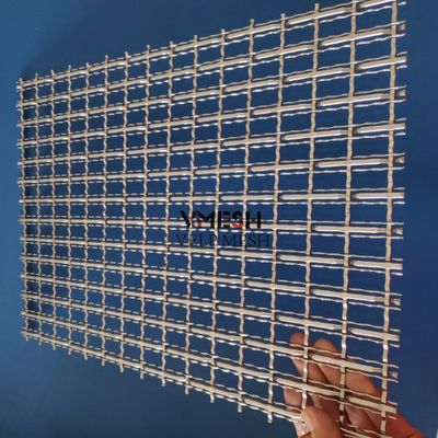 Decoratieve platte draad van roestvrij staal Geweven draadnetpanelen voor gebouwen