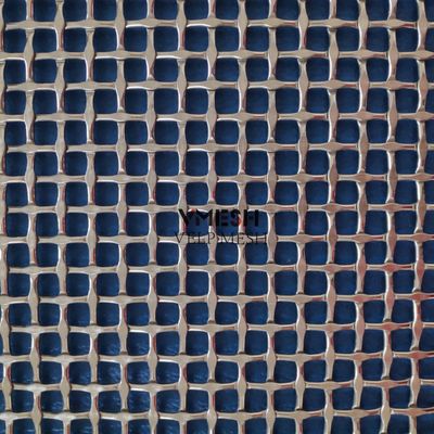 Aangepaste Draaddiameter Roestvrijstalen Gekrompen Gaas voor Metalen Gevel Interieur / Exterieur