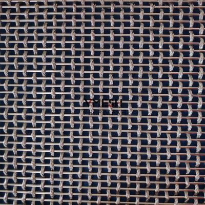 Metalen gevel met roestvrij staal gecrimpt geweven gaas met een diameter van 1 mm tot 4 mm