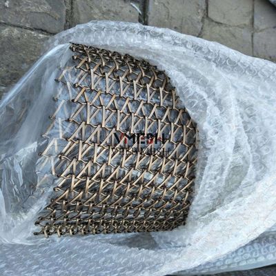 Poedercoating Aluminium roestvrij staal Crimped Woven Wire Mesh Decorative Wire Grilles