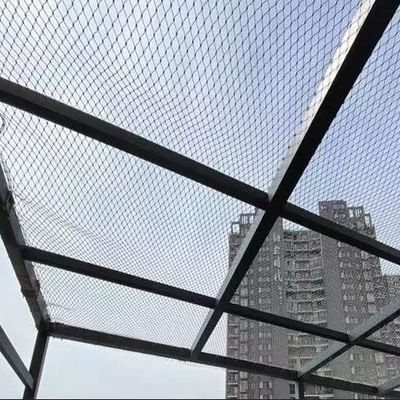 Roestvrij staal 304 Draadkabelnetwerk 50 * 50 gaas met hoge weerstand Opening structureel kabelnetwerk