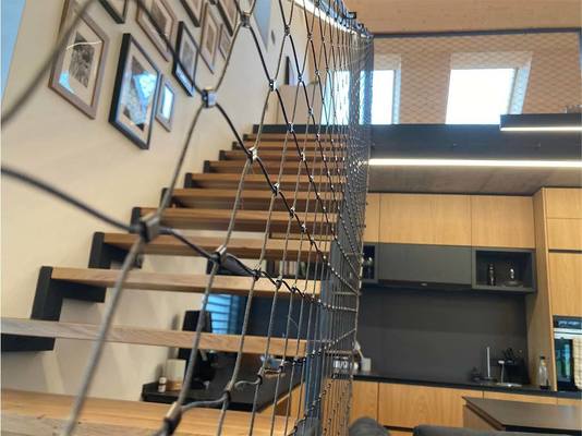 Kabelnetten van roestvrij staal voor veiligheidshindering en valbescherming