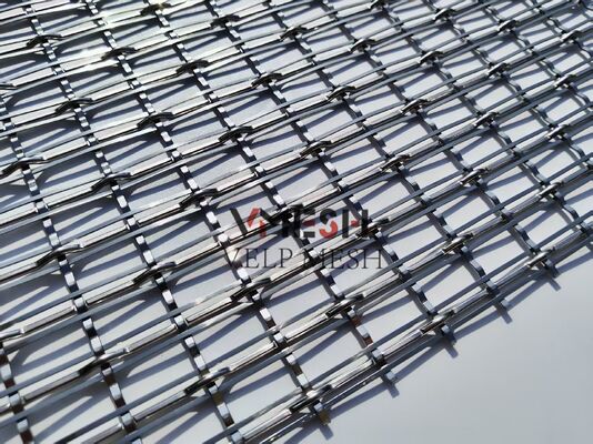 Durable Stainless Steel Crimped Woven Mesh for Building Elevation Decorative Architectural Crimped Mesh