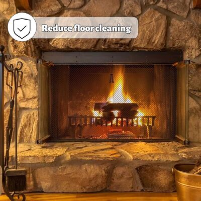 Aangepaste grootte 6 * 6 mm kettingschakel metalen gordijn in paren ontwerp open haard schermgaas