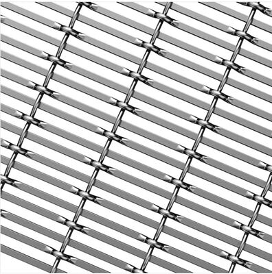Aangepaste messing antieke afwerking architecturale SS geplooide mesh exterieur architecturale metalen gaasbekleding