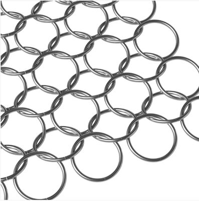 Goud en zilver roestvrij staal decoratieve ring mesh gordijnketting draperie stof