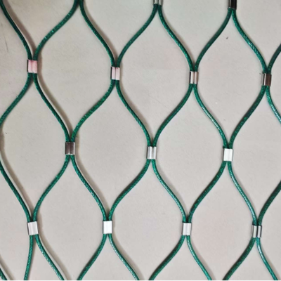 De Kabelnetto van de roestvrij staaldraad 7*19 met met een laag bedekt Pvc beëindigt Netwerk voor het Decoratieve Schermen