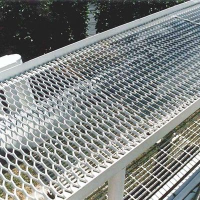 Carbon Steel 4mm Hexagon Hole Uitgebreid Metalen Mesh Zwaar werk
