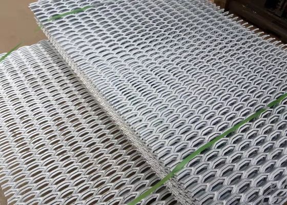 Carbon Steel 4mm Hexagon Hole Uitgebreid Metalen Mesh Zwaar werk