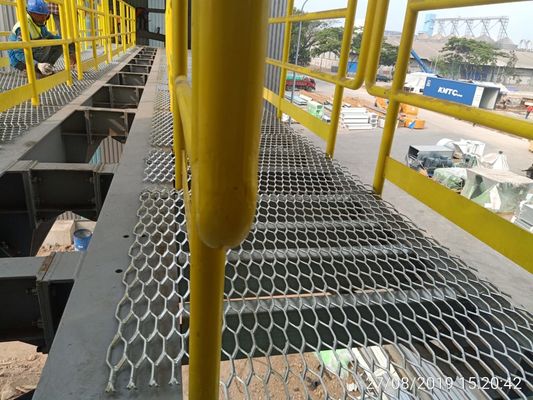 Vloeistaal Opgeheven Op zwaar werk berekend Diamond Hole Expanded Metal Mesh