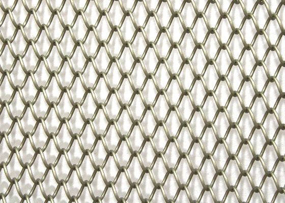 Decoratieve Aluminium Metalen Mesh Gordijn Keten Drapery Stof Kaap Wire Mesh Metalen spoel Mesh Plafond Gordijn