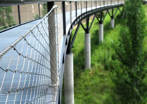 SS316 Kabelnet van roestvrij staal voor trappenrails 1-5 mm draad