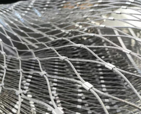 3mm Roestvrijstalen Touwgaas 7x7 Weefsel voor Zoo/Dierentuin en Luchthaven Omheining