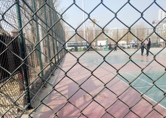 PVC-gecoat zwart gegalvaniseerd gaashekwerk voor sportvelden