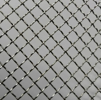 Architectonisch roestvrij staal 1 mm 2 mm gekrimpd geweven draadnet voor hekken