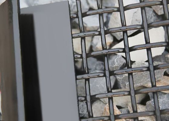 65Mn koolstofstaal gekrompen geweven gaas voor brekerschermen