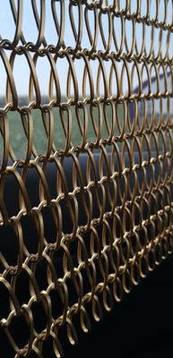 Gouden 1,2 mm aluminium kettinggaas gordijn poedergecoat