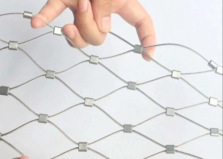 Roestvrij staal touw mesh hekken 4x4" voor Zoo & Veiligheid