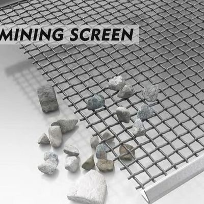 Stenen Maalmachine Trillende Geplooide Geweven Draad Mesh For Quarry Mining