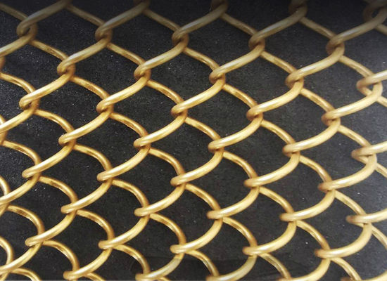 1.5mm van het de Vliegscherm van de Kettingsverbinding Decoratieve het Aluminiumdraad Mesh Metal Fabric Drapery