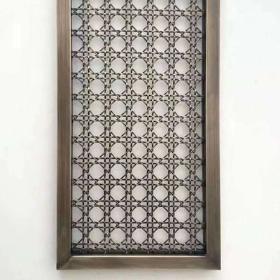 Gepolijst Messing Geplooid Draadtraliewerk Diamond Metal Wire Mesh Waterproof