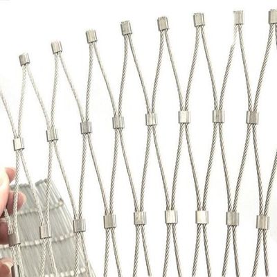 Flexibel geweven, effen geweven roestvrijstalen touwgaas met 1*10m/2*5m/2*3m/10*10m grensafmeting voor brughek