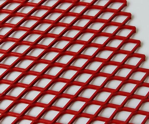Perforated Powder Coated Aluminium Expanded Metal Mesh voor buitenmuurversiering