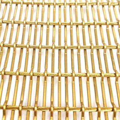 Decoratief roestvrijstalen bekleding metalen gevelpaneel geweven gaas