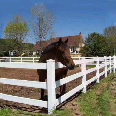 1.2m Gelaste Draad Mesh Fence 3 Sporenpost en Omheining van het het Paardlandbouwbedrijf van Spoor de Witte Pvc