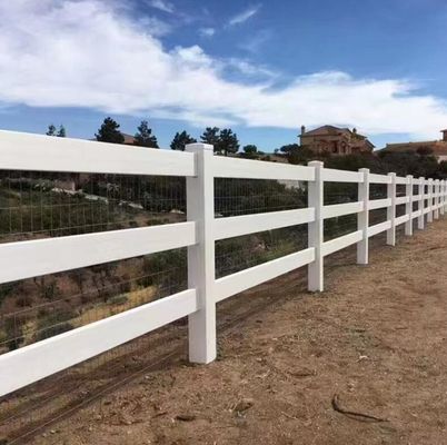 3 rails zwaar vinyl hek, paard PVC Farm hek 1,2m hoogte
