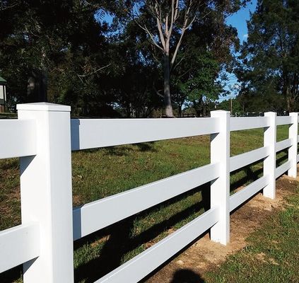 2 Rails 3 Rails Wit paard Zaan Weide Zaan Paarden Rails Vinyl Zaan