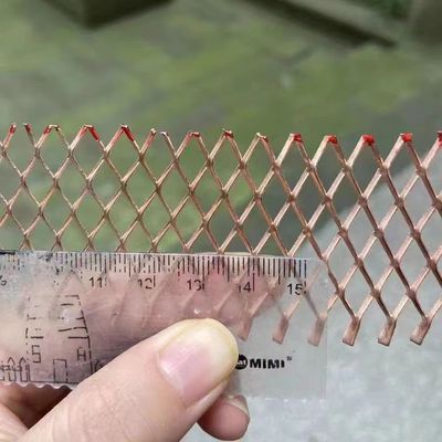 Blikbescherming Uitgebreid Metalen Mesh Puur Koper Micro Hole Diamant
