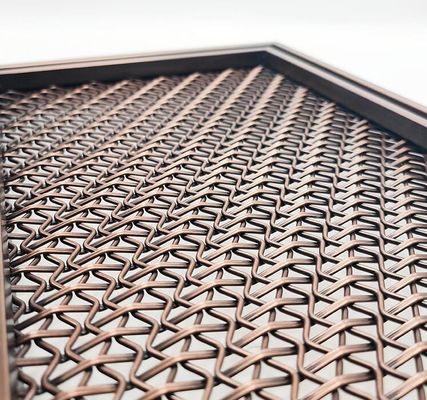Decoratief geborsteld roestvrijstalen architectonisch geweven gaasscherm voor decoratieve kamergordijnen