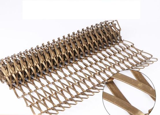 Roestvrij staal 304 Woven Mesh Gordijn Zilver Gouden Decoratief