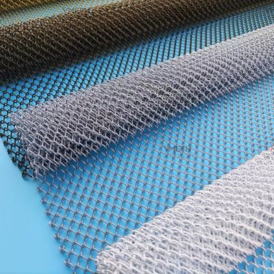 Metalen gaas met kettingverbinding, met poederlaag