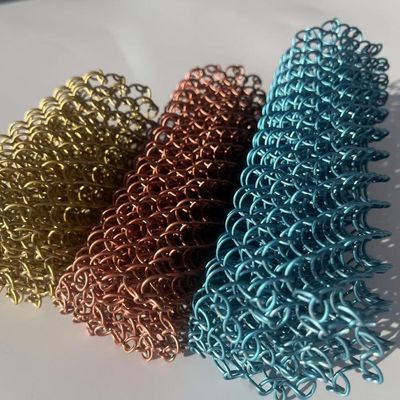 Custom Color Aluminium Woven Chain Link Curtain Wire Mesh
