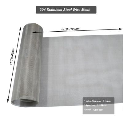 Plain Woven Woven Stainless Steel Screen Mesh Filtration Cloth