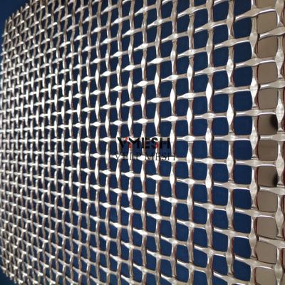 Metalen gevel met roestvrij staal gecrimpt geweven gaas met een diameter van 1 mm tot 4 mm