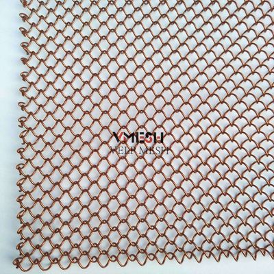 Aluminium spoel draperies Woven Wire Mesh Metalen Gordijn Voor Home Decoratie
