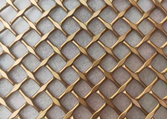 0.022.0mm het Draadslot plooide Architecturaal Metaal Mesh Brass Bronze Velp
