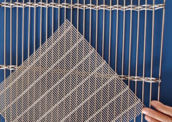 Flexibel Geanodiseerd Architecturaal de Kabelnetwerk van Metaalmesh stair railing 5.3kg/Sqm
