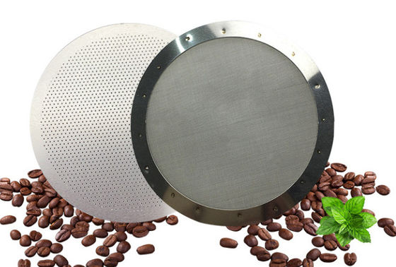 SS316 geperforeerd Koffiestaal Mesh Filter Disc Micro Hole Ets