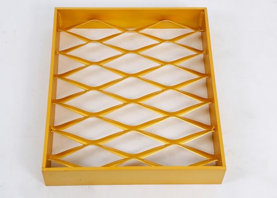 Het gouden 3.5mm 4.0mm Uitgebreide zuur van Mesh Cladding With Frame Anti van het Aluminiummetaal